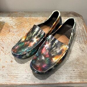 Robert Graham Alexander Driving Loafer Tie Dye Leather Size 9 Mens Slip on